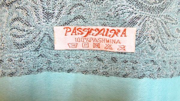 Pashmina Schal Nr 19 Hellblau