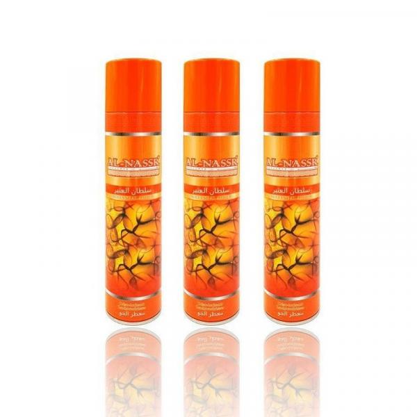 3er-Set Orientalisches Raumspray / Deo / Duft Al-Nassr "Sultane Al Amber"