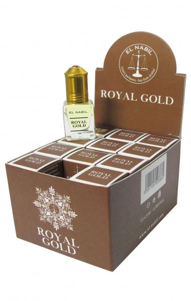 El Nabil 12 Stück Royal Gold 5 ml Misk Musk Musc Moschus Parfümöl für Herren und Damen