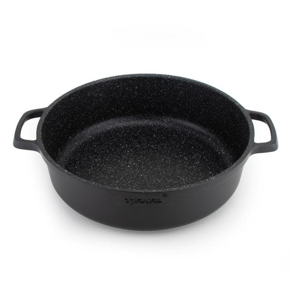 Marokkanische Tajine Morocco Ø 28 cm Keramik Induktion Schwarz Matt