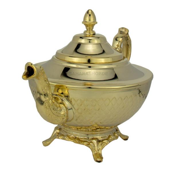 Marokkanische Teekanne "Deluxe 3" Gold 1,7 l