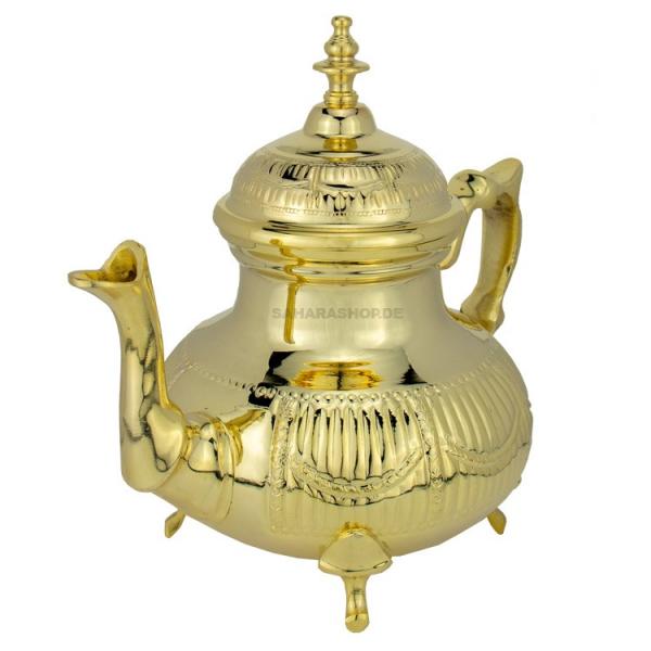 Marokkanische Teekanne "Deluxe 7" Gold 1,7 l