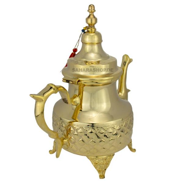 Marokkanische Teekanne "Deluxe 8" Gold 1,7 l