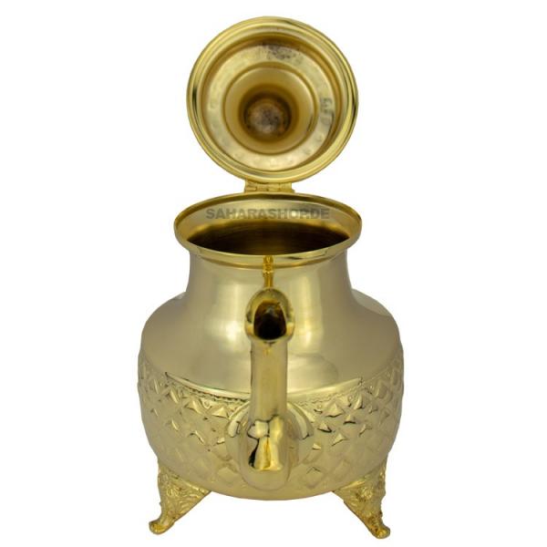 Marokkanische Teekanne "Deluxe 8" Gold 1,7 l