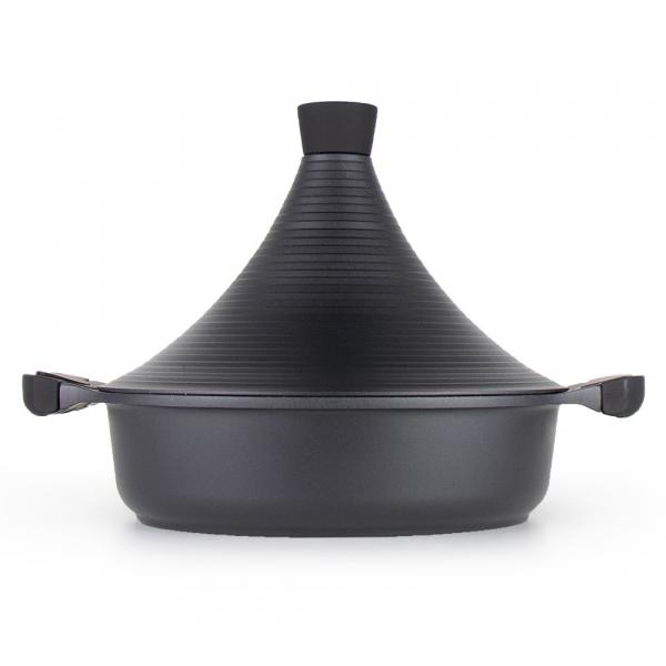 Marokkanische Tajine Agadir Ø 28 cm Keramik Induktion Schwarz