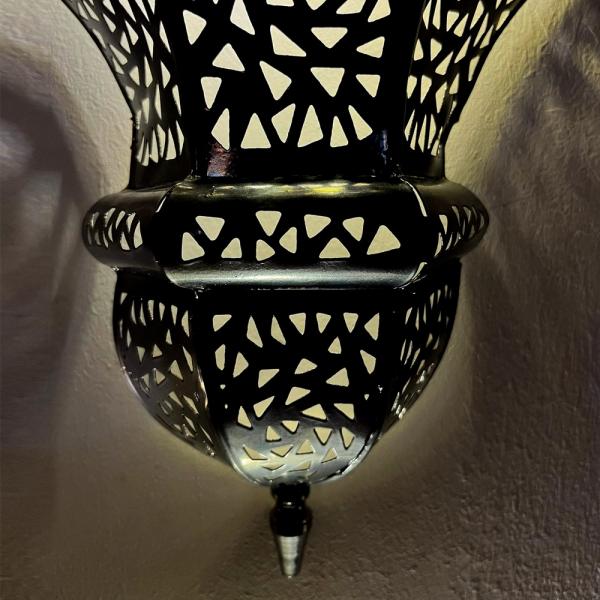 Orientalische Wandlampe "Aida" Messingfarbend