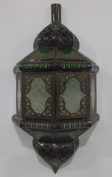 Orientalische Wandlampe Kenitra Grün-Weiß