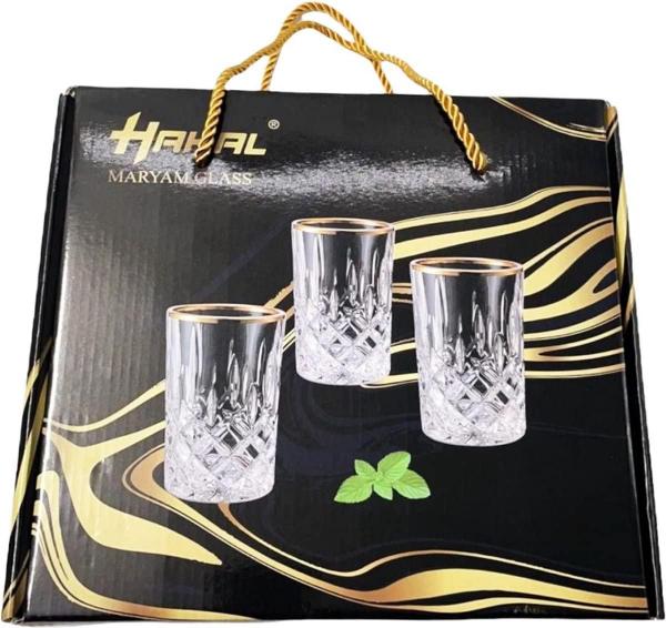 6er Set Hakal Teegläser Luxus Glas Kristall Look "Maryam Glass!